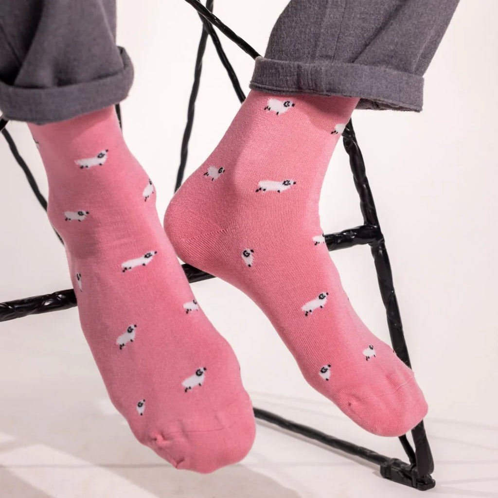 Sheep Bamboo Socks (Comfort Cuff)
