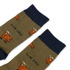 Save the Green Highland Cow Bamboo Socks