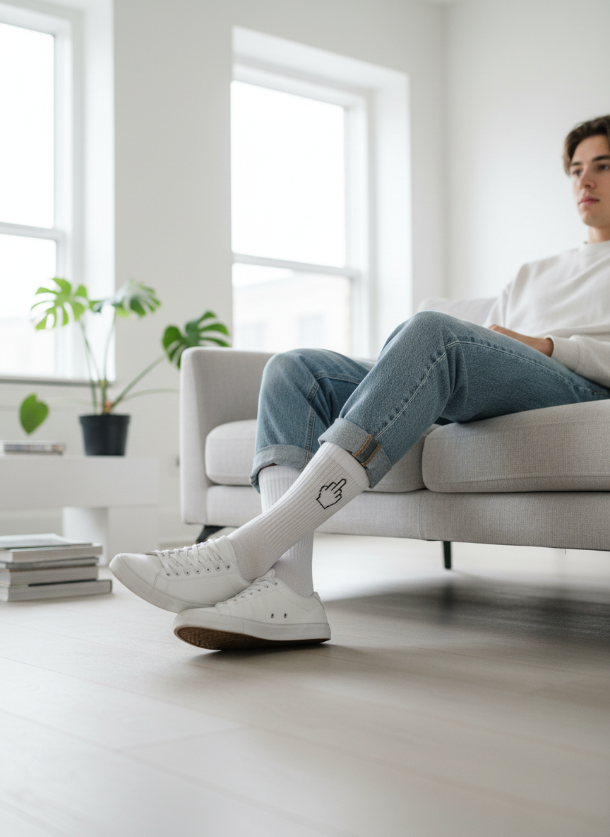 Middle Finger - Funny Socks