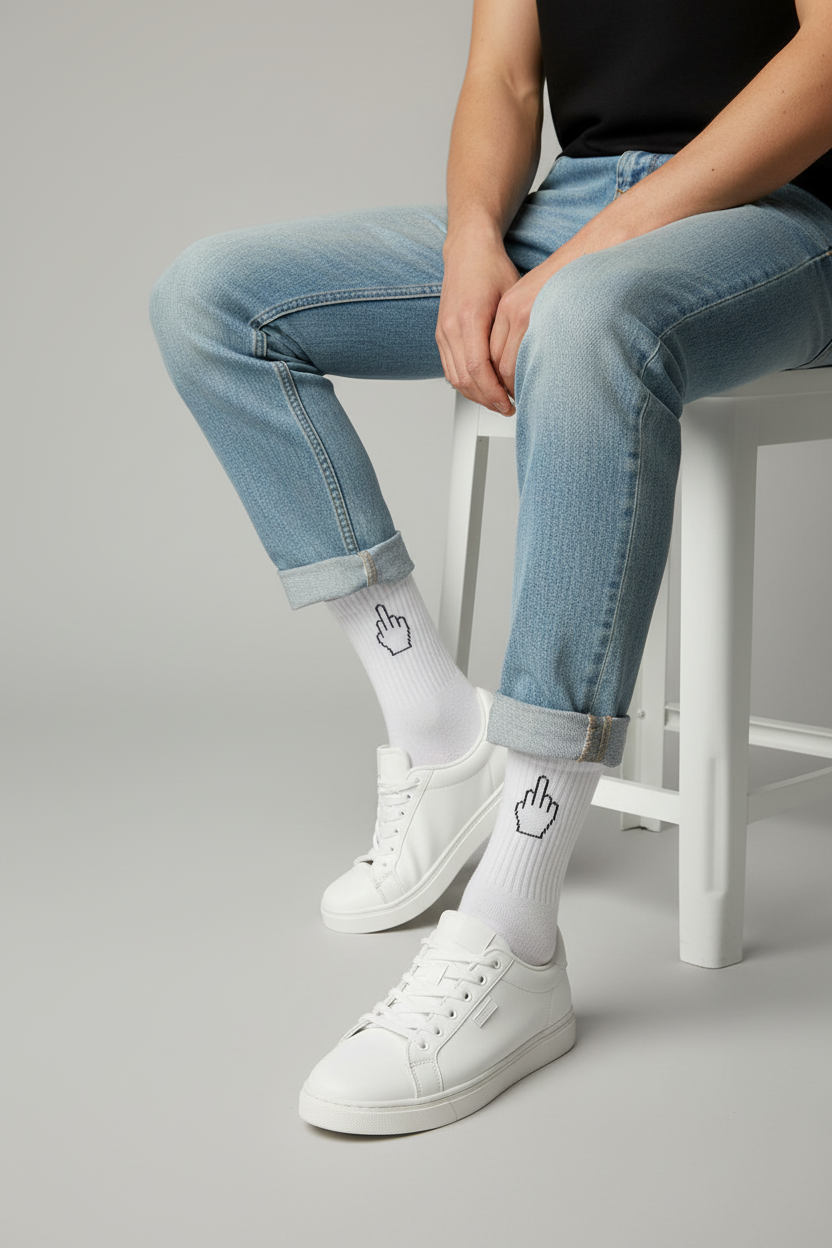 Middle Finger - Funny Socks