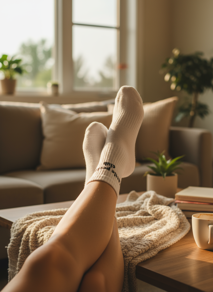 "Little Pecker Club" socks lifestyle image