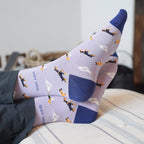 Save the Purple Dog Bamboo Socks