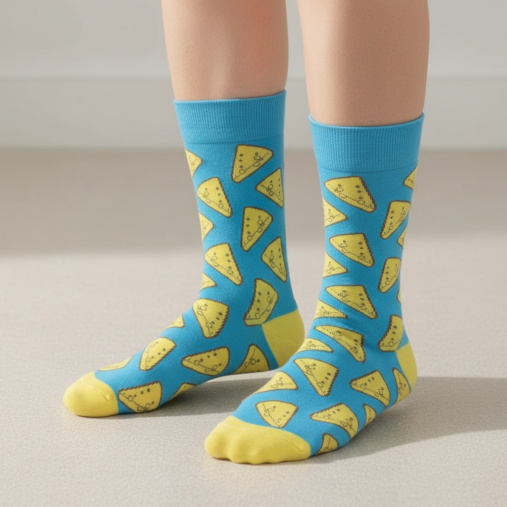 Cheesy feet socks - comfy cool looking socks